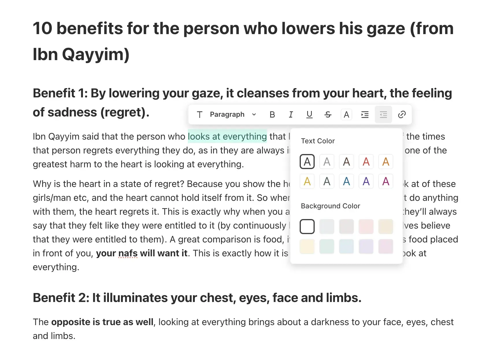 Editor experience demo
